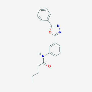 molecular formula C19H19N3O2 B302925 N-[3-(5-phenyl-1,3,4-oxadiazol-2-yl)phenyl]pentanamide 