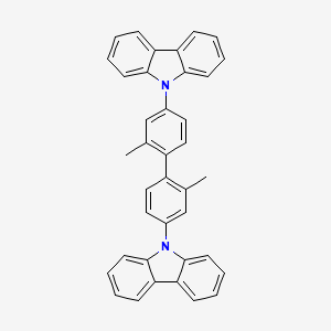 molecular formula C38H28N2 B3029266 4,4'-Bis(9-carbazolyl)-2,2'-dimethylbiphenyl CAS No. 604785-54-8