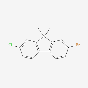 molecular formula C15H12BrCl B3029267 2-bromo-7-chloro-9,9-dimethyl-9H-fluorene CAS No. 605630-37-3