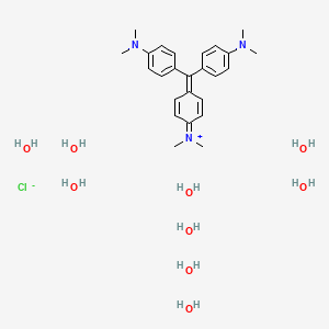 molecular formula C25H48ClN3O9 B3029271 Basic violet 3 nonahydrate CAS No. 60662-33-1