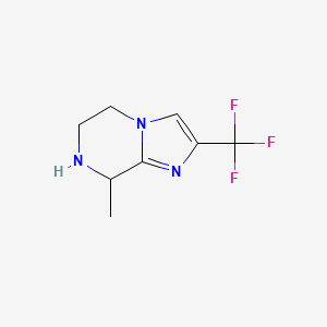 molecular formula C8H10F3N3 B3029287 8-Methyl-2-(trifluoromethyl)-5,6,7,8-tetrahydroimidazo[1,2-a]pyrazine CAS No. 611240-70-1