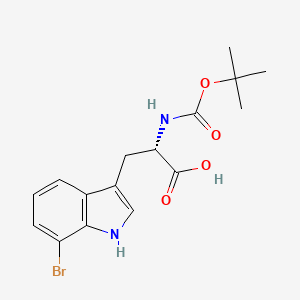 molecular formula C16H19BrN2O4 B3029292 Boc-7-溴-L-色氨酸 CAS No. 612484-55-6