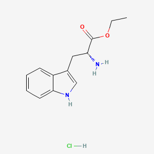 molecular formula C13H17ClN2O2 B3029299 (R)-Ethyl 2-amino-3-(1H-indol-3-yl)propanoate hydrochloride CAS No. 61535-49-7