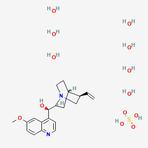 molecular formula C20H40N2O13S B3029307 硫酸奎宁七水合物 CAS No. 6183-68-2