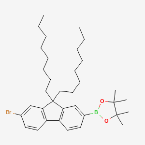 molecular formula C35H52BBrO2 B3029311 2-(7-bromo-9,9-dioctyl-9H-fluoren-2-yl)-4,4,5,5-tetramethyl-1,3,2-dioxaborolane CAS No. 620624-96-6