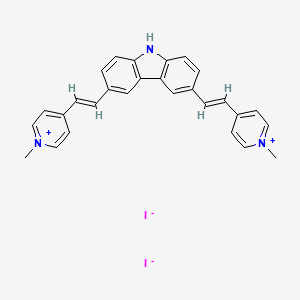 3,6-bis[(E)-2-(1-methylpyridin-1-ium-4-yl)ethenyl]-9H-carbazole;diiodide