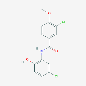 molecular formula C14H11Cl2NO3 B302938 3-chloro-N-(5-chloro-2-hydroxyphenyl)-4-methoxybenzamide 