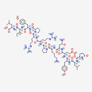 molecular formula C78H121N21O20 B3029383 H-DL-Pyr-DL-Leu-DL-Tyr-DL-Glu-DL-Asn-DL-Lys-DL-Pro-DL-Arg-DL-Arg-DL-Pro-DL-Tyr-DL-xiIle-DL-Leu-OH CAS No. 64088-62-6