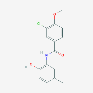molecular formula C15H14ClNO3 B302939 3-chloro-N-(2-hydroxy-5-methylphenyl)-4-methoxybenzamide 