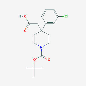 2-[1-(tert-Butoxycarbonyl)-4-(3-chlorophenyl)piperidin-4-yl]acetic acid