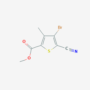 molecular formula C8H6BrNO2S B3029399 Methyl 4-bromo-5-cyano-3-methylthiophene-2-carboxylate CAS No. 648412-55-9