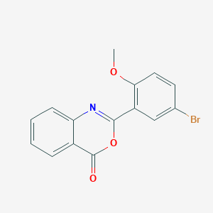 molecular formula C15H10BrNO3 B302941 2-(5-bromo-2-methoxyphenyl)-4H-3,1-benzoxazin-4-one 
