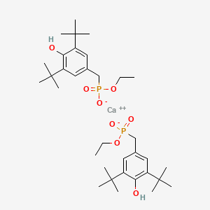 molecular formula C34H56CaO8P2 B3029410 Calcium bis(ethyl 3,5-di-tert-butyl-4-hydroxybenzylphosphonate) CAS No. 65140-91-2