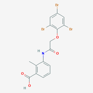 molecular formula C16H12Br3NO4 B302942 2-Methyl-3-{[(2,4,6-tribromophenoxy)acetyl]amino}benzoic acid 