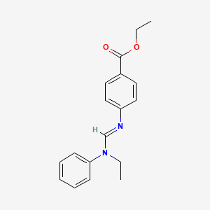 molecular formula C18H20N2O2 B3029430 Benzoic acid, 4-[[(ethylphenylamino)methylene]amino]-, ethyl ester CAS No. 65816-20-8