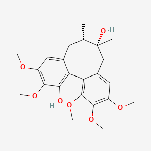 molecular formula C23H30O7 B3029435 (9S,10R)-4,5,14,15,16-Pentamethoxy-9,10-dimethyltricyclo[10.4.0.02,7]hexadeca-1(16),2,4,6,12,14-hexaene-3,10-diol CAS No. 66056-20-0