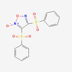 molecular formula C14H10N2O6S2 B3029436 3,4-双(苯磺酰基)-1,2,5-恶二唑 2-氧化物 CAS No. 66074-00-8