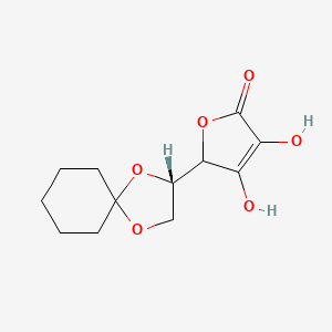 molecular formula C12H16O6 B3029438 3,4-Dihydroxy-5-[(2S)-1,4-dioxaspiro[4.5]decane-2-yl]furan-2(5H)-one CAS No. 6614-52-4
