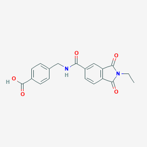 molecular formula C19H16N2O5 B302944 4-({[(2-ethyl-1,3-dioxo-2,3-dihydro-1H-isoindol-5-yl)carbonyl]amino}methyl)benzoic acid 