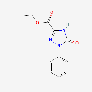 molecular formula C11H11N3O3 B3029459 Ethyl 5-oxo-1-phenyl-2,5-dihydro-1H-1,2,4-triazole-3-carboxylate CAS No. 67267-08-7