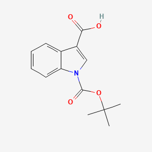 molecular formula C14H15NO4 B3029468 1-(Tert-butoxycarbonyl)-1H-indole-3-carboxylic acid CAS No. 675606-20-9