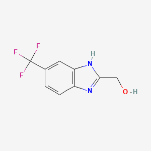 molecular formula C9H7F3N2O B3029470 (5-(Trifluoromethyl)-1H-benzo[d]imidazol-2-yl)methanol CAS No. 6758-34-5