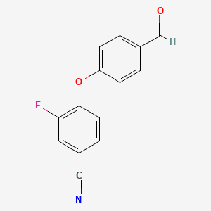 molecular formula C14H8FNO2 B3029476 3-Fluoro-4-(4-formylphenoxy)benzonitrile CAS No. 676494-55-6