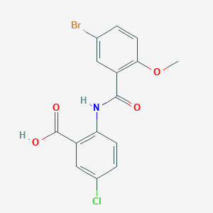 molecular formula C15H11BrClNO4 B302949 2-[(5-Bromo-2-methoxybenzoyl)amino]-5-chlorobenzoic acid 