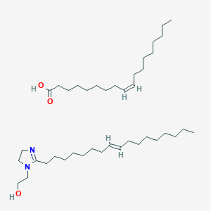 molecular formula C40H76N2O3 B3029491 9-十八碳烯酸（9Z）-，与2-(8-十七碳烯基)-4,5-二氢-1H-咪唑-1-乙醇的化合物（1:1） CAS No. 68052-47-1