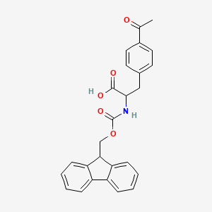molecular formula C26H23NO5 B3029499 Fmoc-4-Acetyl-DL-phenylalanine CAS No. 681457-86-3