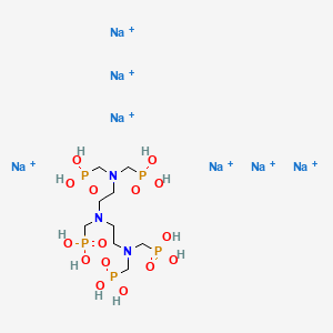 molecular formula C9H28N3Na7O15P5+7 B3029500 Heptasodium;[bis[2-[bis(phosphonomethyl)amino]ethyl]amino]methylphosphonic acid CAS No. 68155-78-2