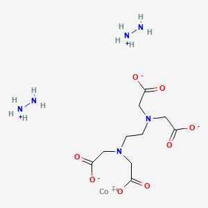 molecular formula C10H22CoN6O8 B3029501 Hydrazinium(1+), (OC-6-21)-[[N,N'-1,2-ethanediylbis[N-[(carboxy-kappaO)methyl]glycinato-kappaN,kappaO]](4-)]cobaltate(2-) (2:1) CAS No. 68201-98-9