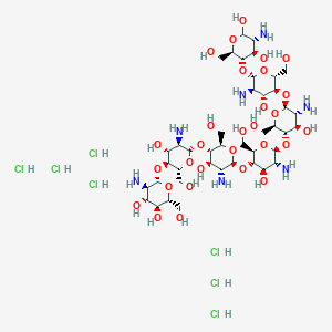 molecular formula C42H86Cl7N7O29 B3029502 Chitoheptaose 7-hydrochloride CAS No. 68232-35-9
