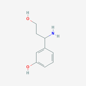 molecular formula C9H13NO2 B3029512 3-(1-Amino-3-hydroxypropyl)phenol CAS No. 683220-64-6