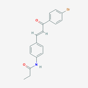 molecular formula C18H16BrNO2 B302953 N-{4-[3-(4-bromophenyl)-3-oxo-1-propenyl]phenyl}propanamide 