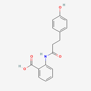 molecular formula C16H15NO4 B3029549 Hydroxyphenyl propamidobenzoic acid CAS No. 697235-49-7