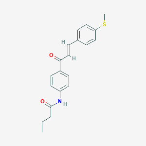 molecular formula C20H21NO2S B302955 N-(4-{3-[4-(methylsulfanyl)phenyl]acryloyl}phenyl)butanamide 