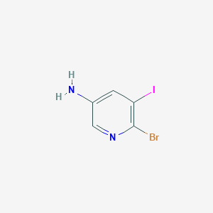 molecular formula C5H4BrIN2 B3029551 6-溴-5-碘吡啶-3-胺 CAS No. 697300-68-8