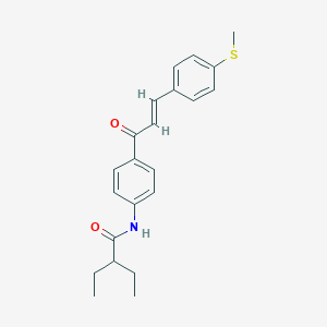 molecular formula C22H25NO2S B302956 2-ethyl-N-(4-{3-[4-(methylsulfanyl)phenyl]acryloyl}phenyl)butanamide 