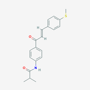 2-methyl-N-(4-{3-[4-(methylsulfanyl)phenyl]acryloyl}phenyl)propanamide