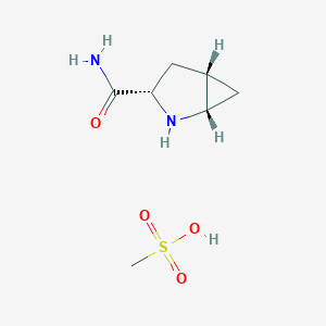 molecular formula C7H14N2O4S B3029574 (1S,3S,5S)-2-氮杂双环[3.1.0]己烷-3-甲酰胺甲磺酸盐 CAS No. 709031-45-8