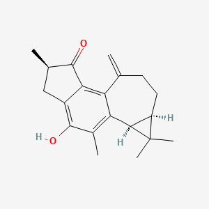 B3029584 (4R,10S,12R)-7-Hydroxy-4,8,11,11-tetramethyl-15-methylidenetetracyclo[7.6.0.02,6.010,12]pentadeca-1,6,8-trien-3-one CAS No. 71386-38-4