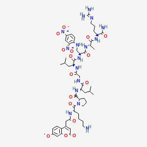molecular formula C55H80N16O16 B3029601 Mca-Lys-Pro-Leu-Gly-Leu-Dap(Dnp)-Ala-Arg-NH2 CAS No. 720710-69-0