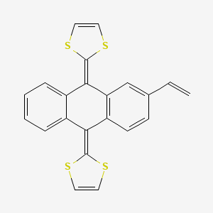 molecular formula C22H14S4 B3029650 2,2'-(2-乙烯基蒽-9,10-二亚烯基)双(1,3-二硫醇) CAS No. 736998-56-4