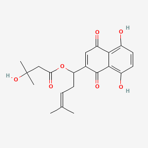 molecular formula C21H24O7 B3029658 Alkannin-beta-hydroxyisovalerate CAS No. 7415-78-3