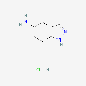 molecular formula C7H12ClN3 B3029662 4,5,6,7-Tetrahydro-2H-indazol-5-amine hydrochloride CAS No. 74197-18-5