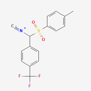 molecular formula C16H12F3NO2S B3029682 [1-(4-三氟甲基苯基)-1-甲苯磺酰基]甲基异氰化物 CAS No. 748187-71-5