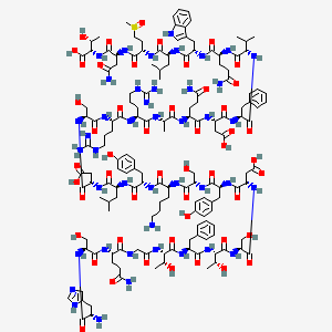molecular formula C153H225N43O50S B3029690 H-His-Ser-Gln-Gly-Thr-Phe-Thr-Ser-Asp-Tyr-Ser-Lys-Tyr-Leu-Asp-Ser-Arg-Arg-Ala-Gln-Asp-Phe-Val-Gln-Trp-Leu-Met(O)-Asn-Thr-OH CAS No. 75217-63-9