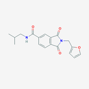 molecular formula C18H18N2O4 B302971 2-(2-furylmethyl)-N-isobutyl-1,3-dioxo-5-isoindolinecarboxamide 