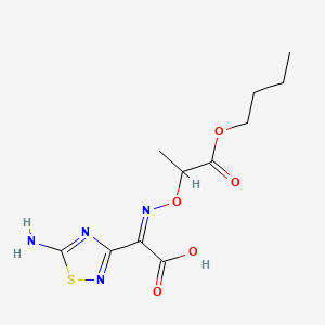 molecular formula C11H16N4O5S B3029711 2-(5-氨基-1,2,4-噻二唑-3-基)-2-(((1-丁氧基-1-氧代丙-2-基)氧基)亚氨基)乙酸 CAS No. 76028-96-1
